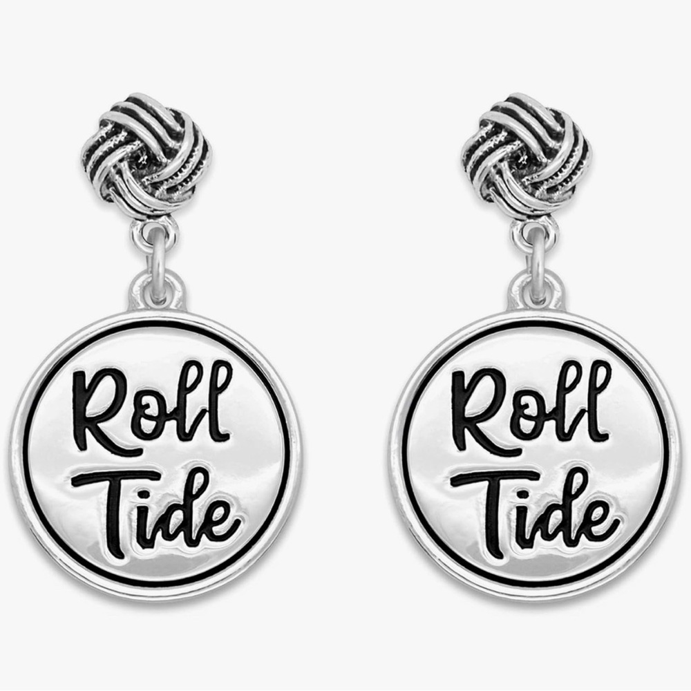 From the Heart Silver Roll Tide Dangle Earrings